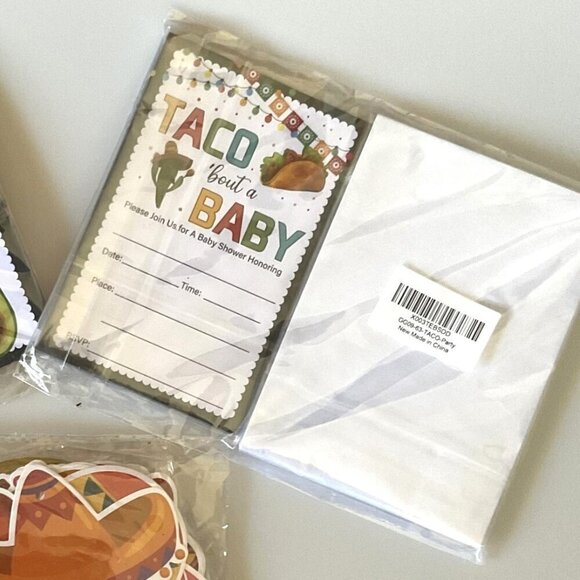 TACO “BOUT A BABY SHOWER INVITATIONS AND MEXICAN FIESTA HANGING SWIRL DEOCRATION - Picture 10 of 14